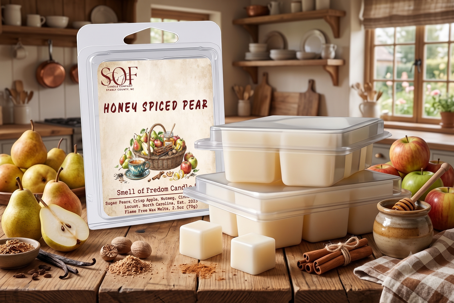 Honey Spiced Pear Flame Free Wax Melts