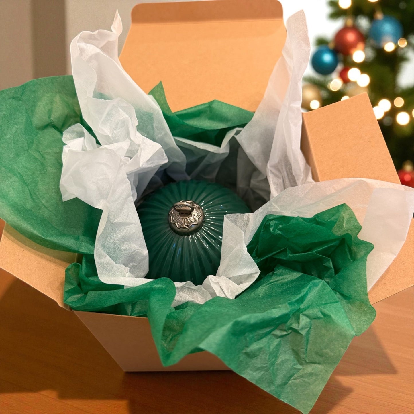 Green Christmas Ornament Candle - Smell of Freedom Candle Company