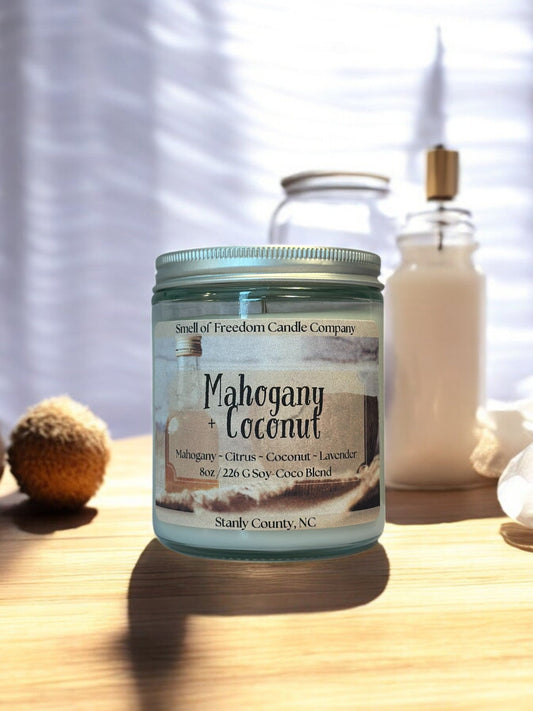 Mahogany + Coconut - Smell of Freedom Candle Company