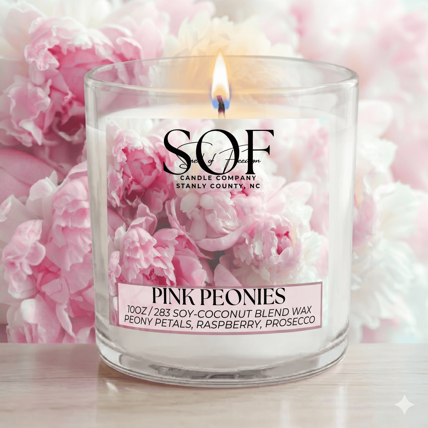 Pink Peonies Candle Collection - Smell of Freedom Candle Company