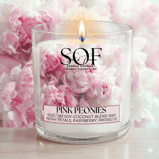 Pink Peonies Candle Collection - Smell of Freedom Candle Company