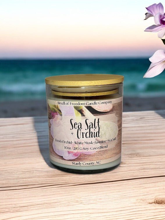 Sea Salt + Orchid - Smell of Freedom Candle Company