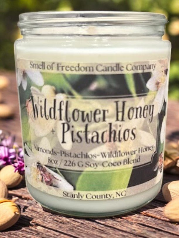 Wildflower Honey + Pistachio - Smell of Freedom Candle Company