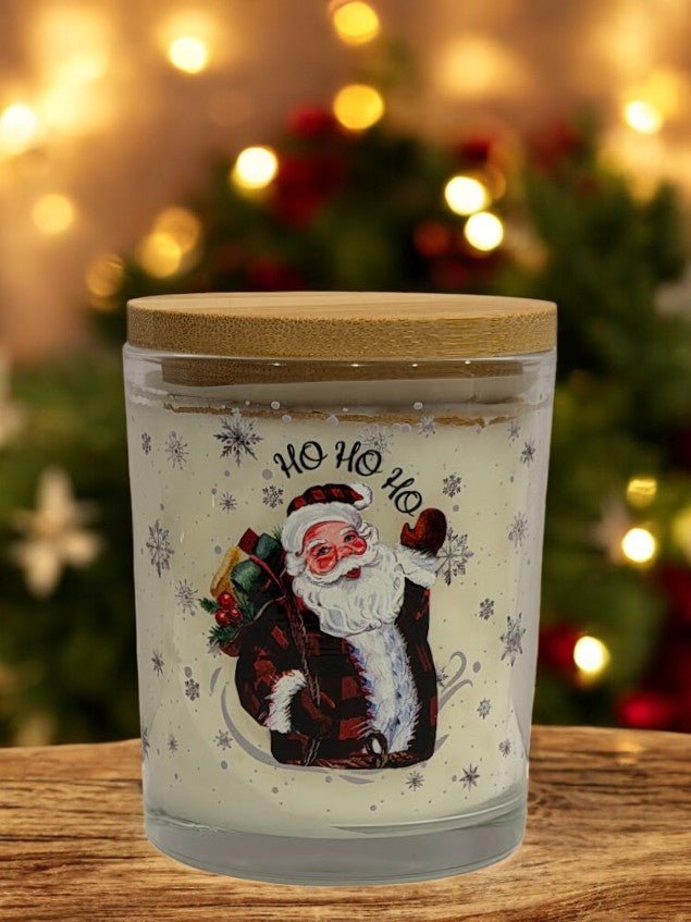 6 oz Festive Glass Candle Jar - Smell of Freedom Candle Company