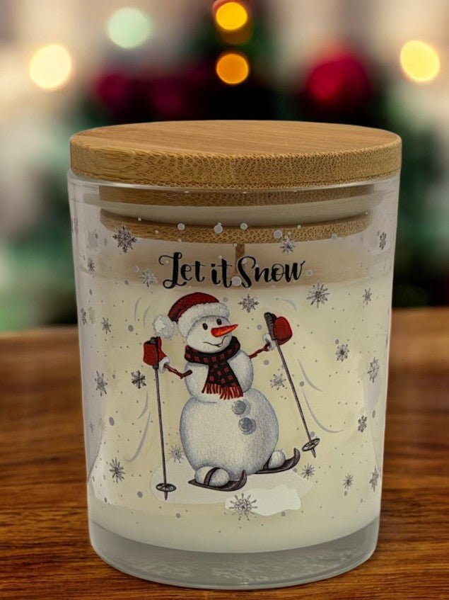 6 oz Festive Glass Candle Jar - Smell of Freedom Candle Company