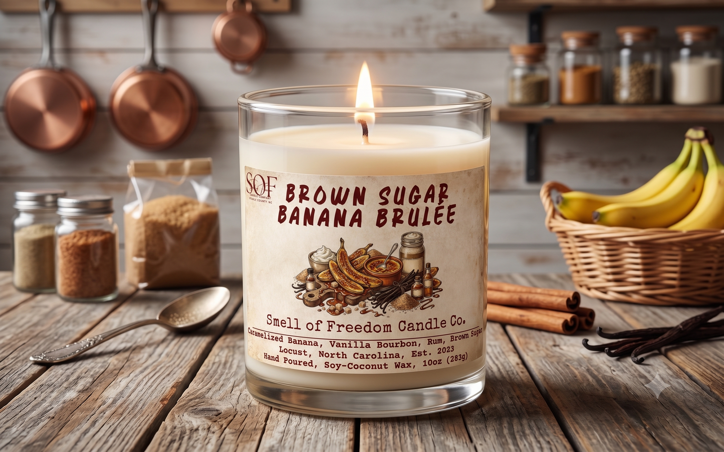 Brown Sugar Banana Brulée Scented Candles