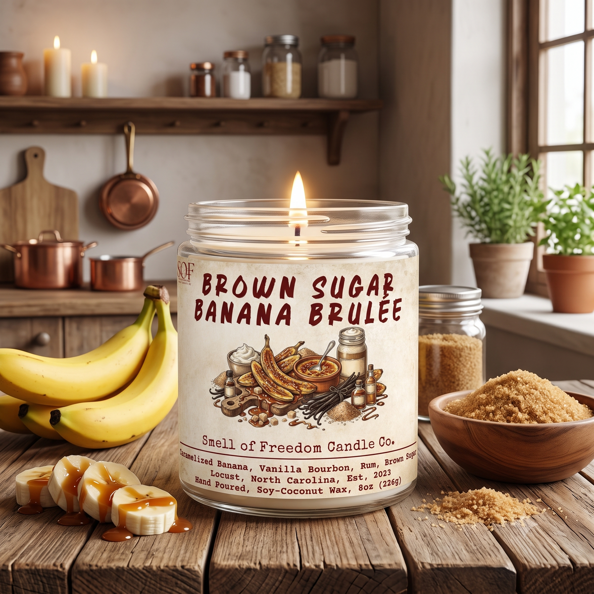 Brown Sugar Banana Brulée Scented Candles