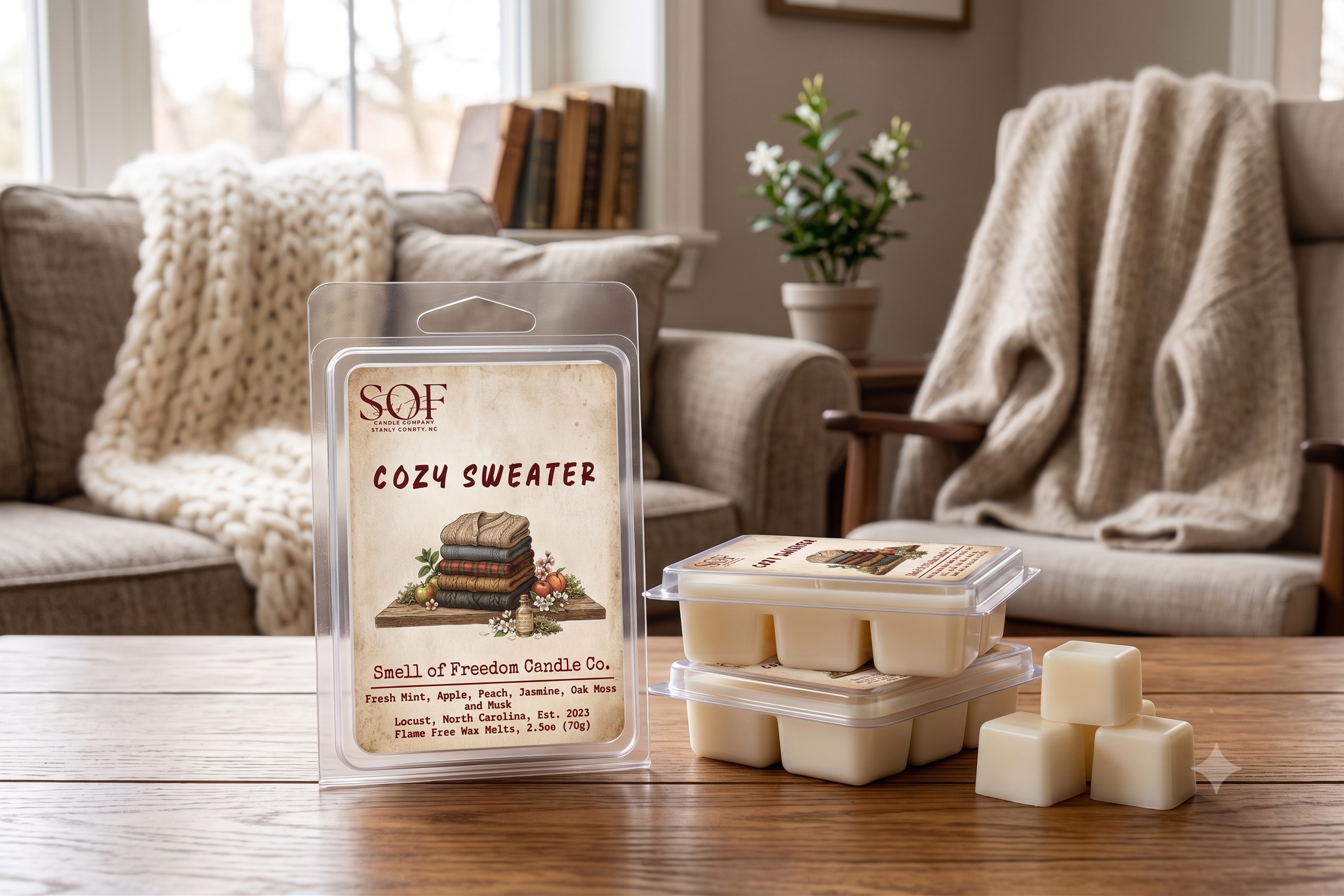 Cozy Sweater Flame Free Wax Melts