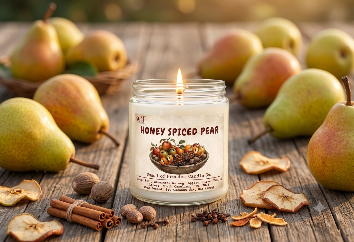 Honey Spiced Pear Scented Candles