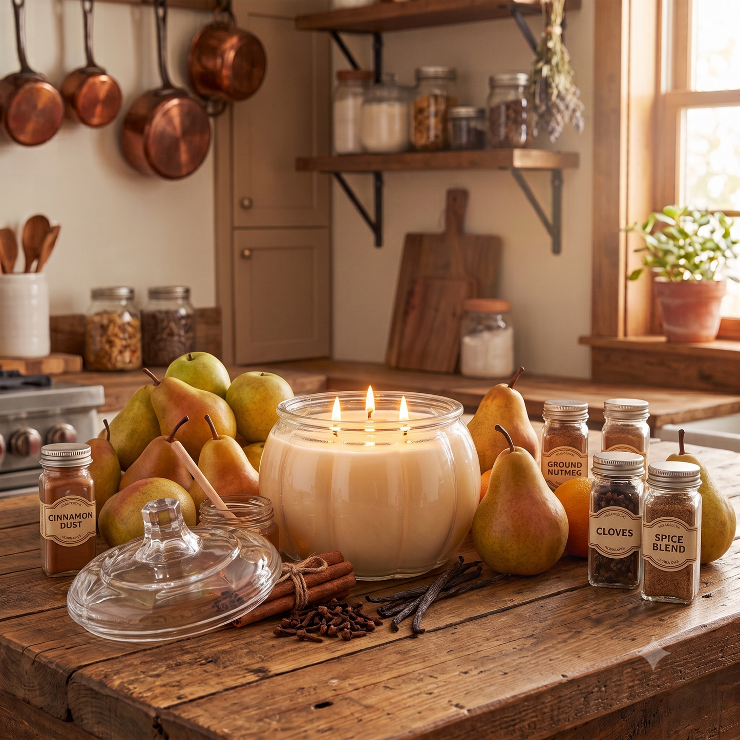 Honey Spiced Pear Scented Candles