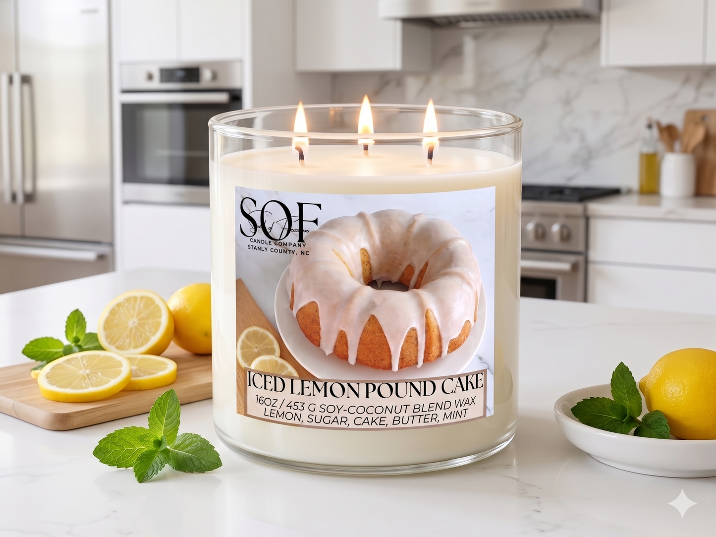 Iced lemon Pound Cake Candle Collection