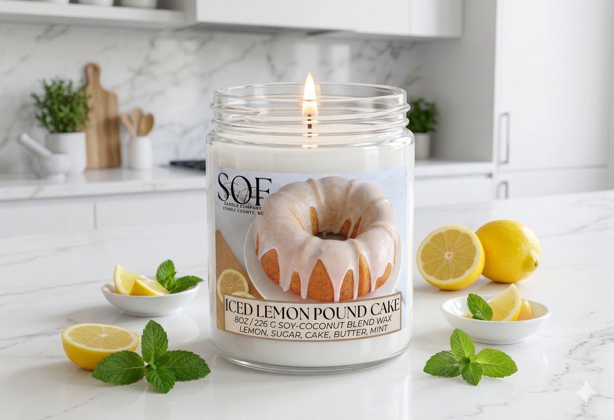 Iced lemon Pound Cake Candle Collection