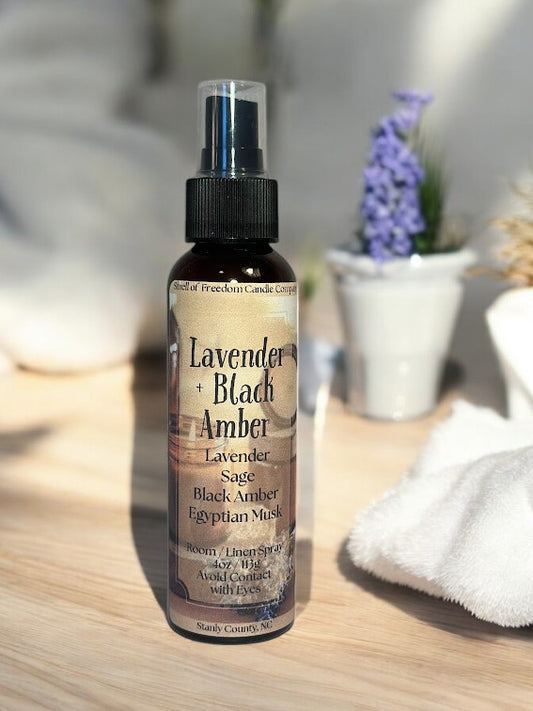 Lavender + Black Amber Room & Linen Spray