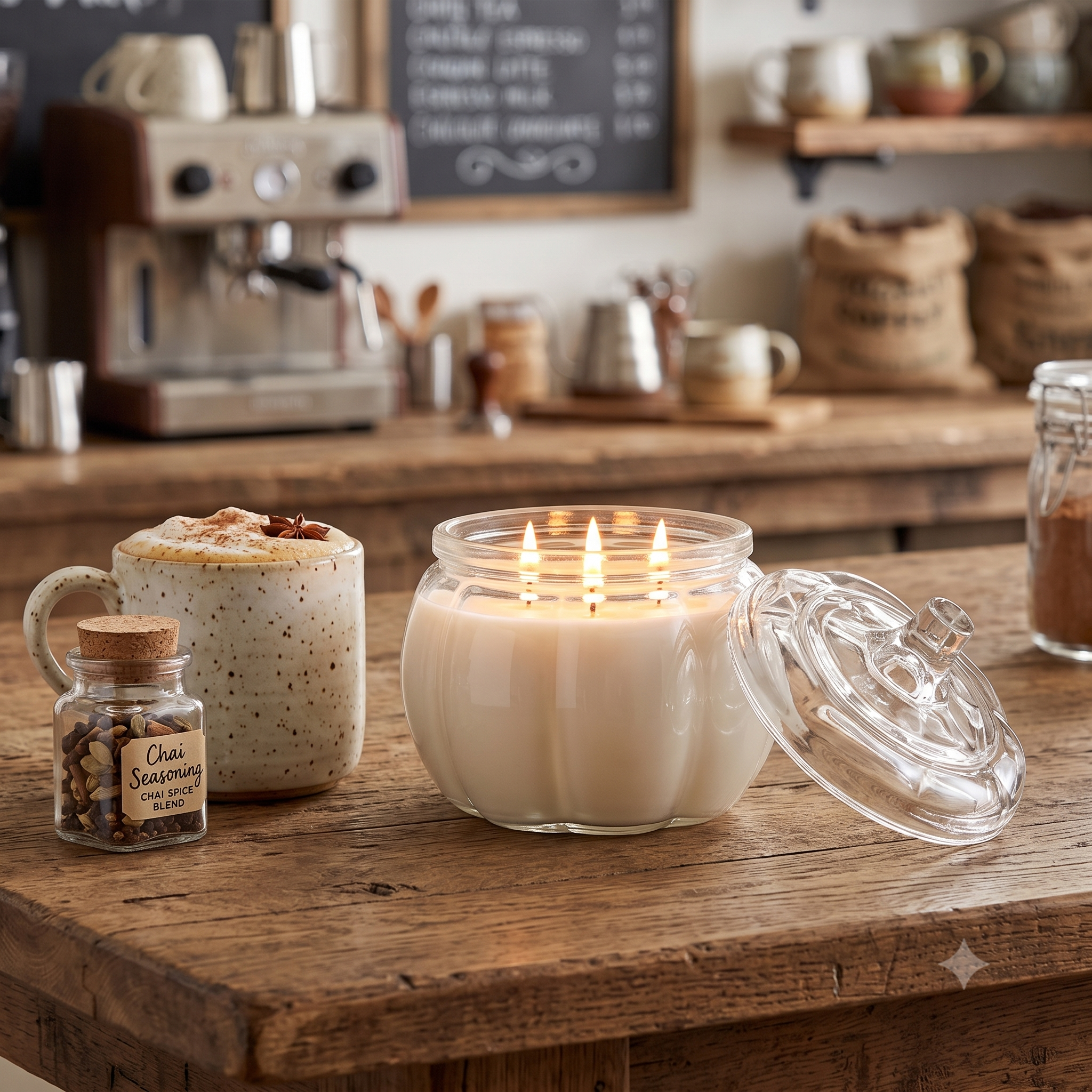 Pumpkin Chai Latte Scented Candles