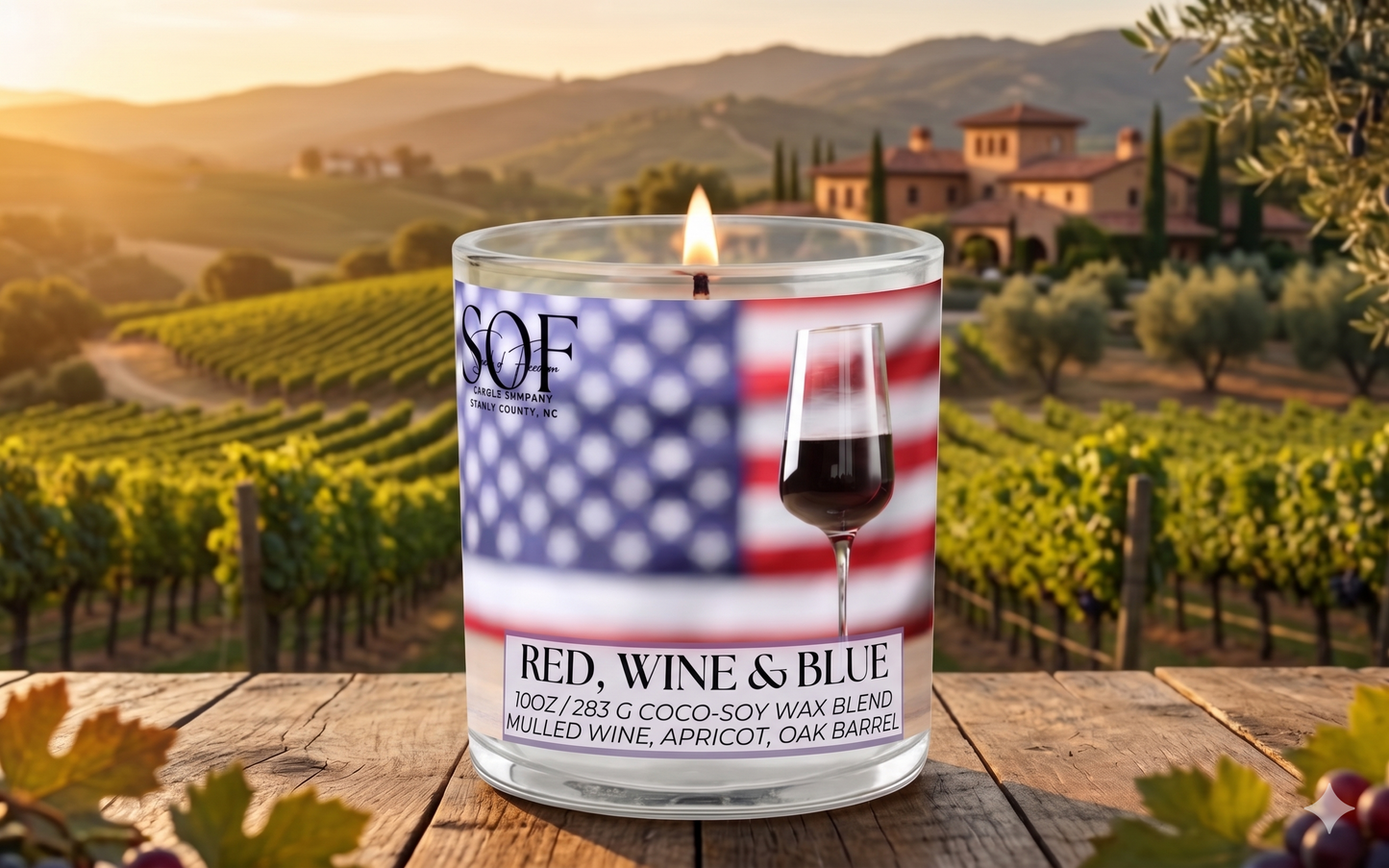 Red, Wine & Blue Candle Collection