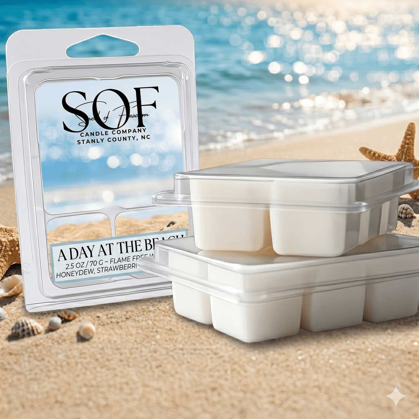 A Day at the Beach Flame Free Wax - Smell of Freedom Candle Company