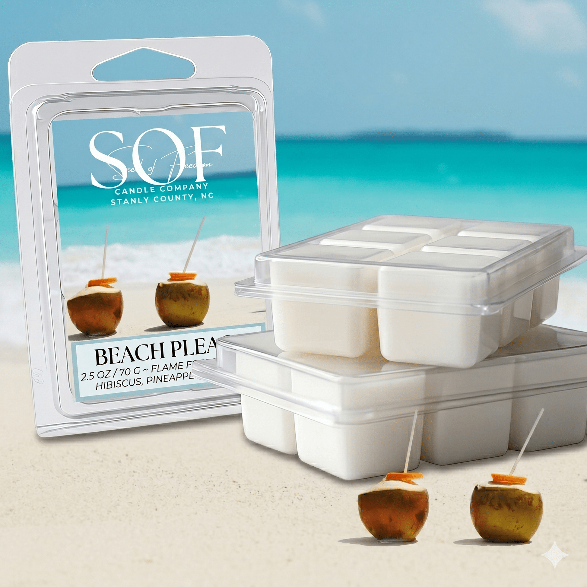 Beach, Please! Flame Free Wax - Smell of Freedom Candle Company