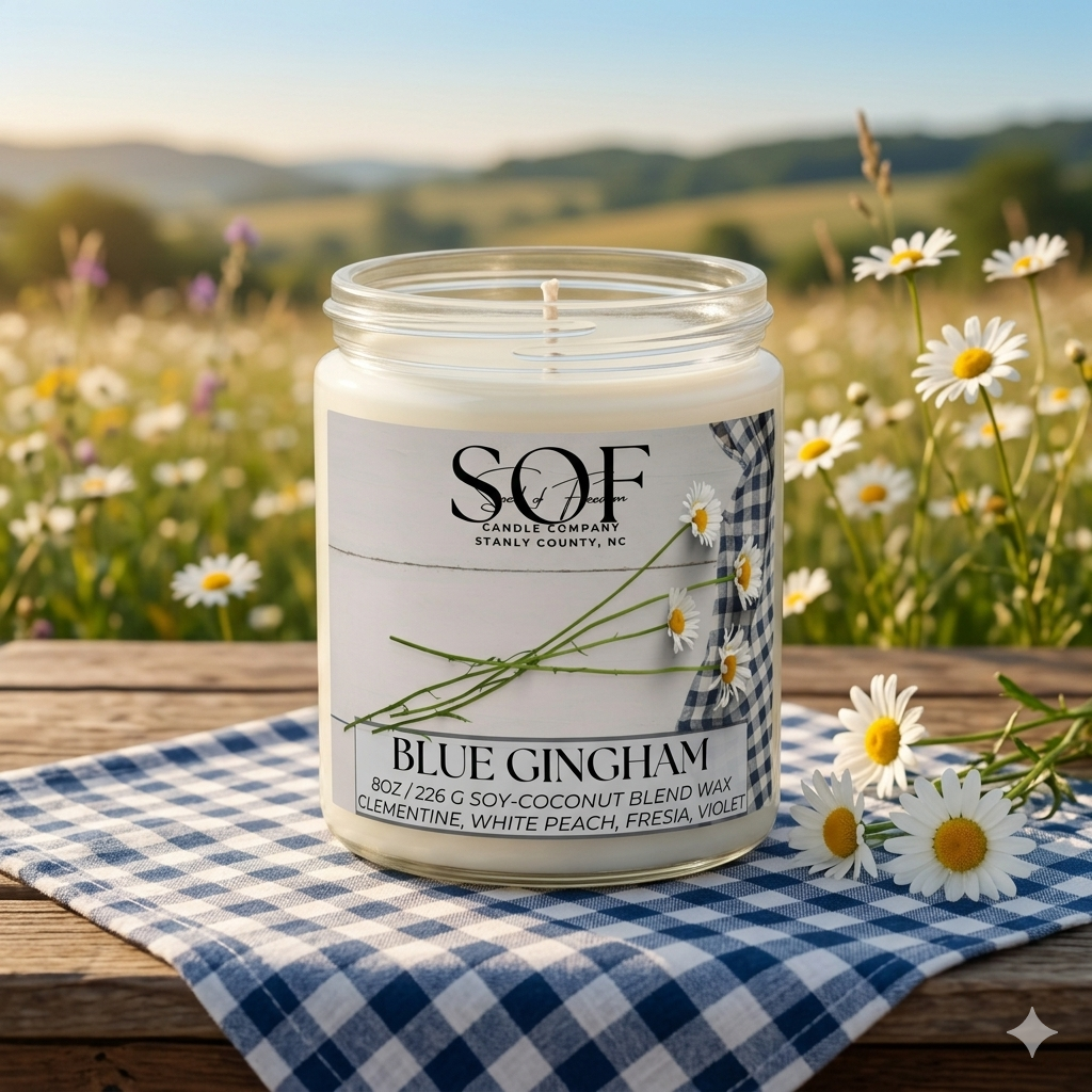 Blue Gingham Complete Fragrance Collection - Smell of Freedom Candle Company