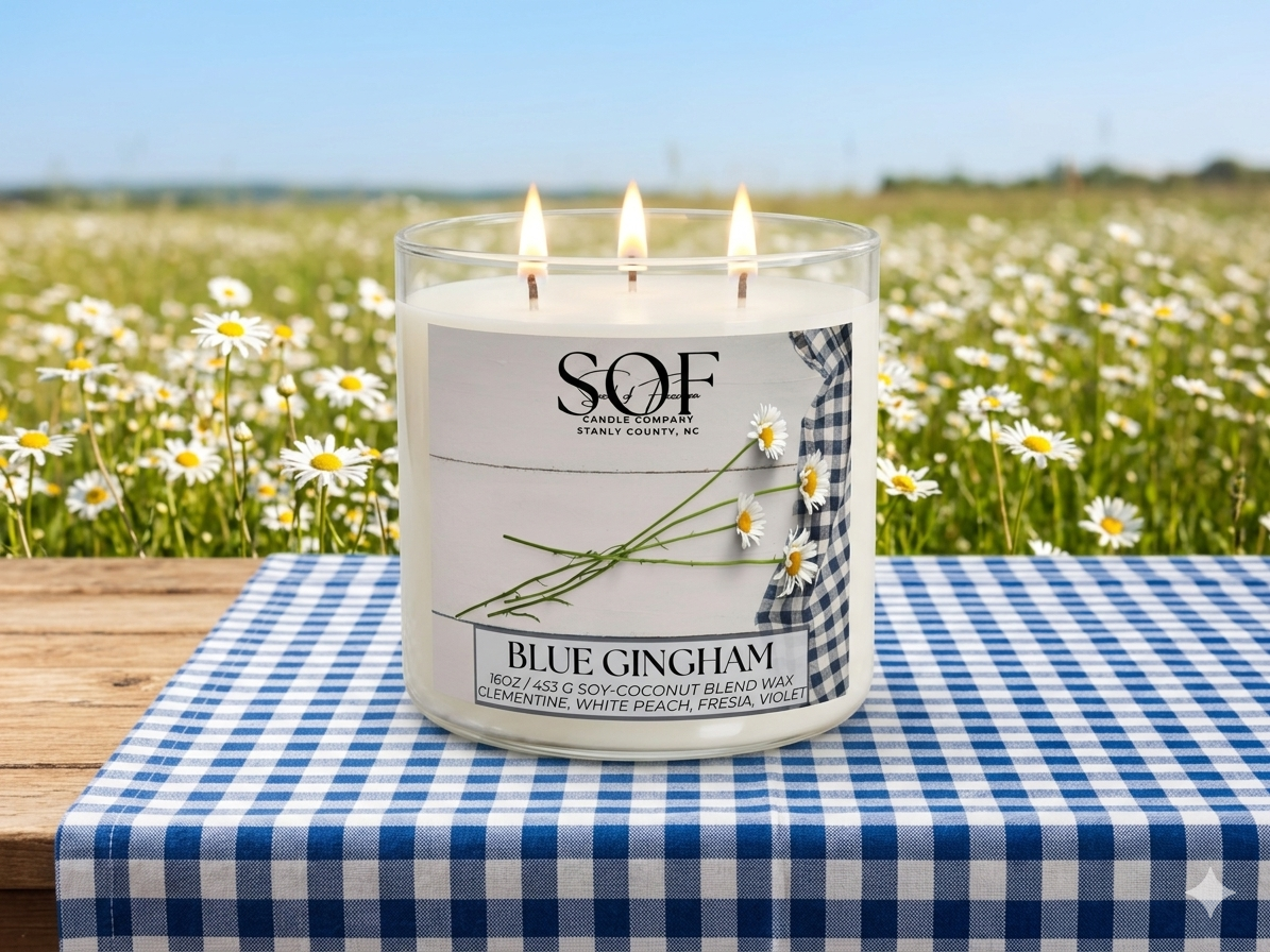 Blue Gingham Complete Fragrance Collection - Smell of Freedom Candle Company