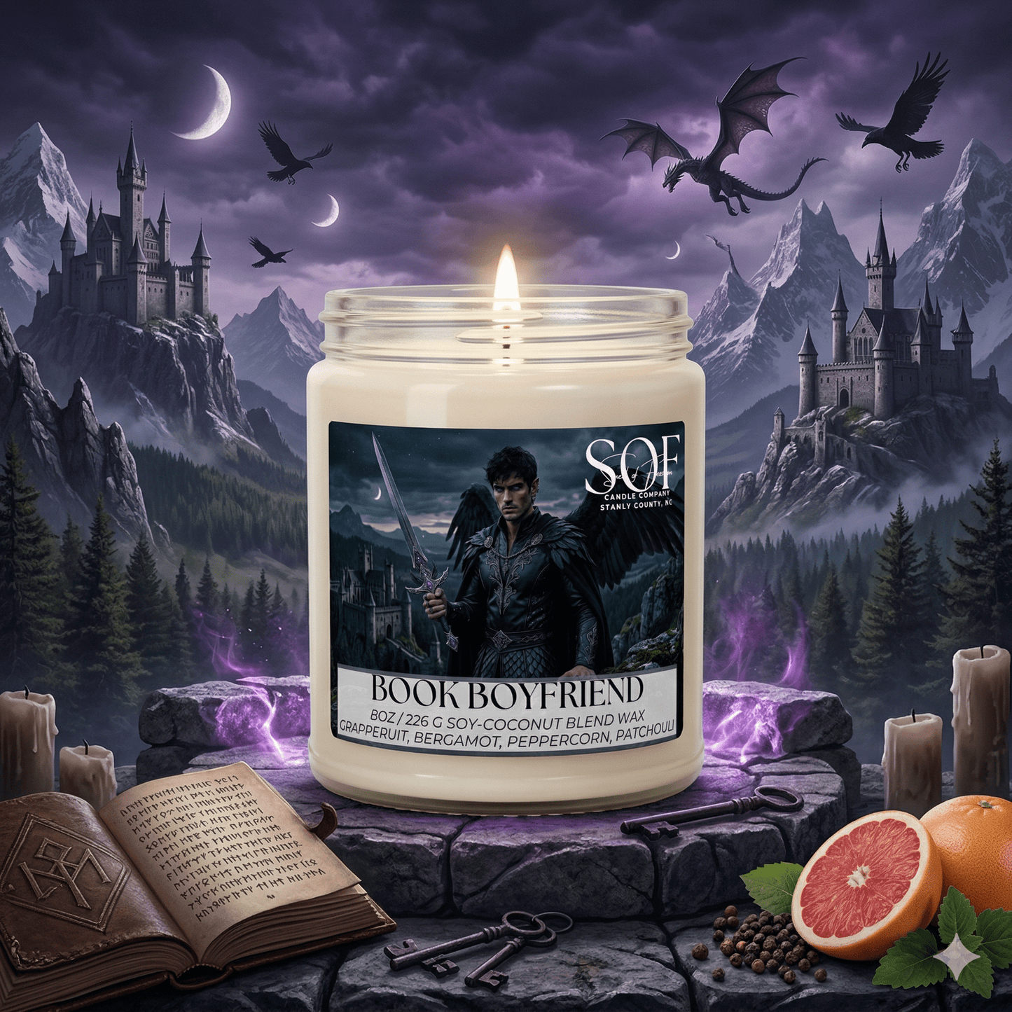 Book Boyfriend Candle Collection - Smell of Freedom Candle Company