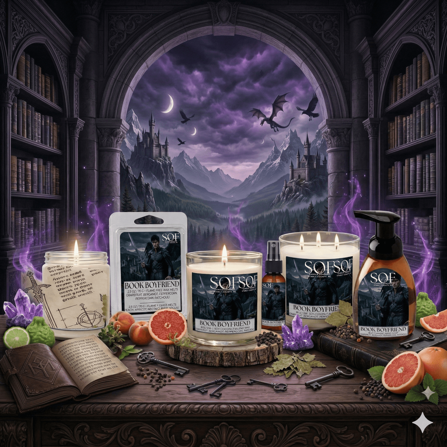 Book Boyfriend Complete Fragrance Collection - Smell of Freedom Candle Company