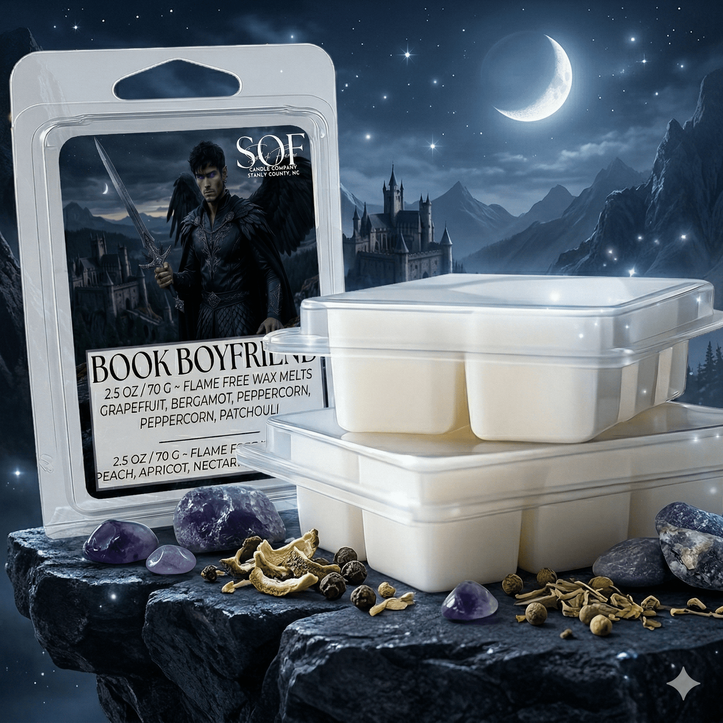 Book Boyfriend Flame Free Wax Melts - Smell of Freedom Candle Company