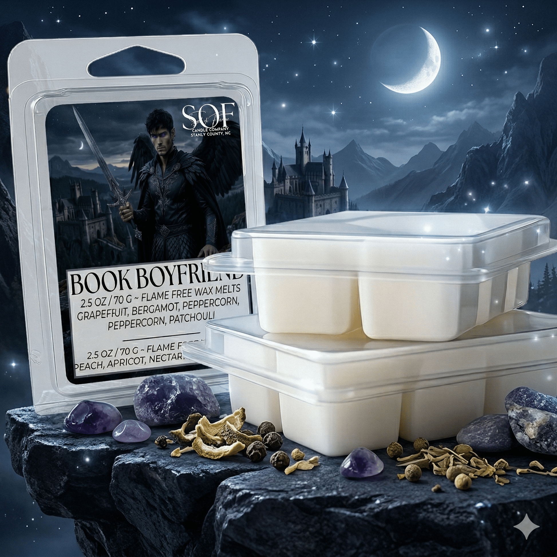 Book Boyfriend Flame Free Wax Melts - Smell of Freedom Candle Company