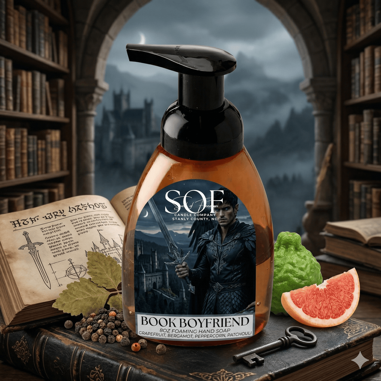 Book Boyfriend Foaming Hand Soap - Smell of Freedom Candle Company