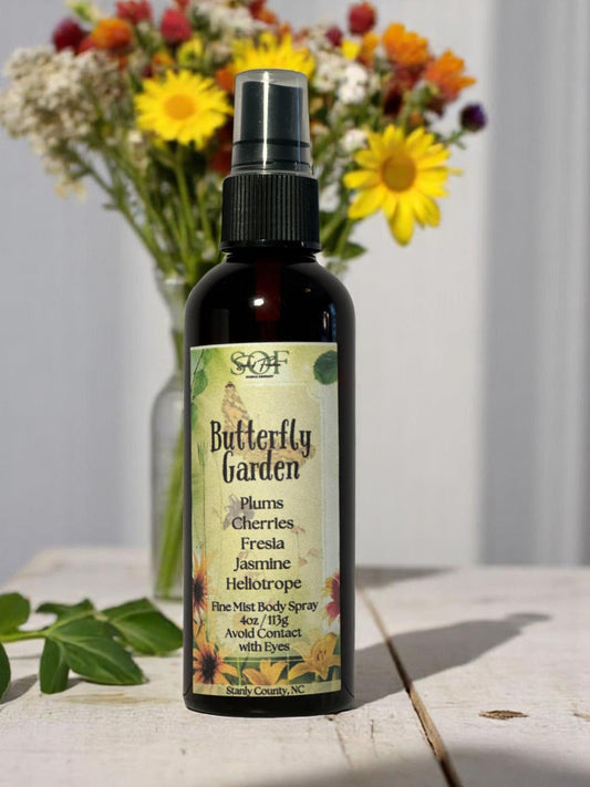 Butterfly Garden Fine Mist Body Spray - Smell of Freedom Candle Company