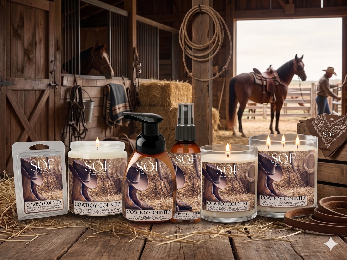 Cowboy Country Fragrance Collection - Smell of Freedom Candle Company