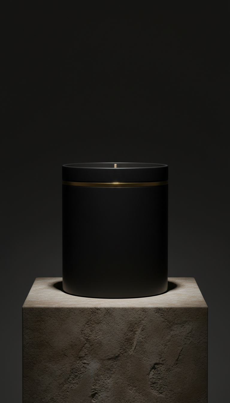 Matte black signature candle