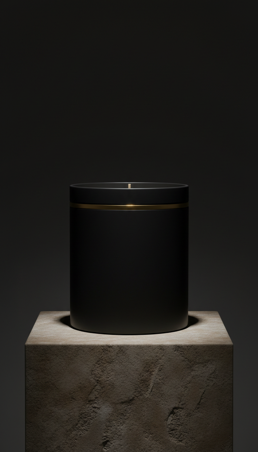 Matte black signature candle