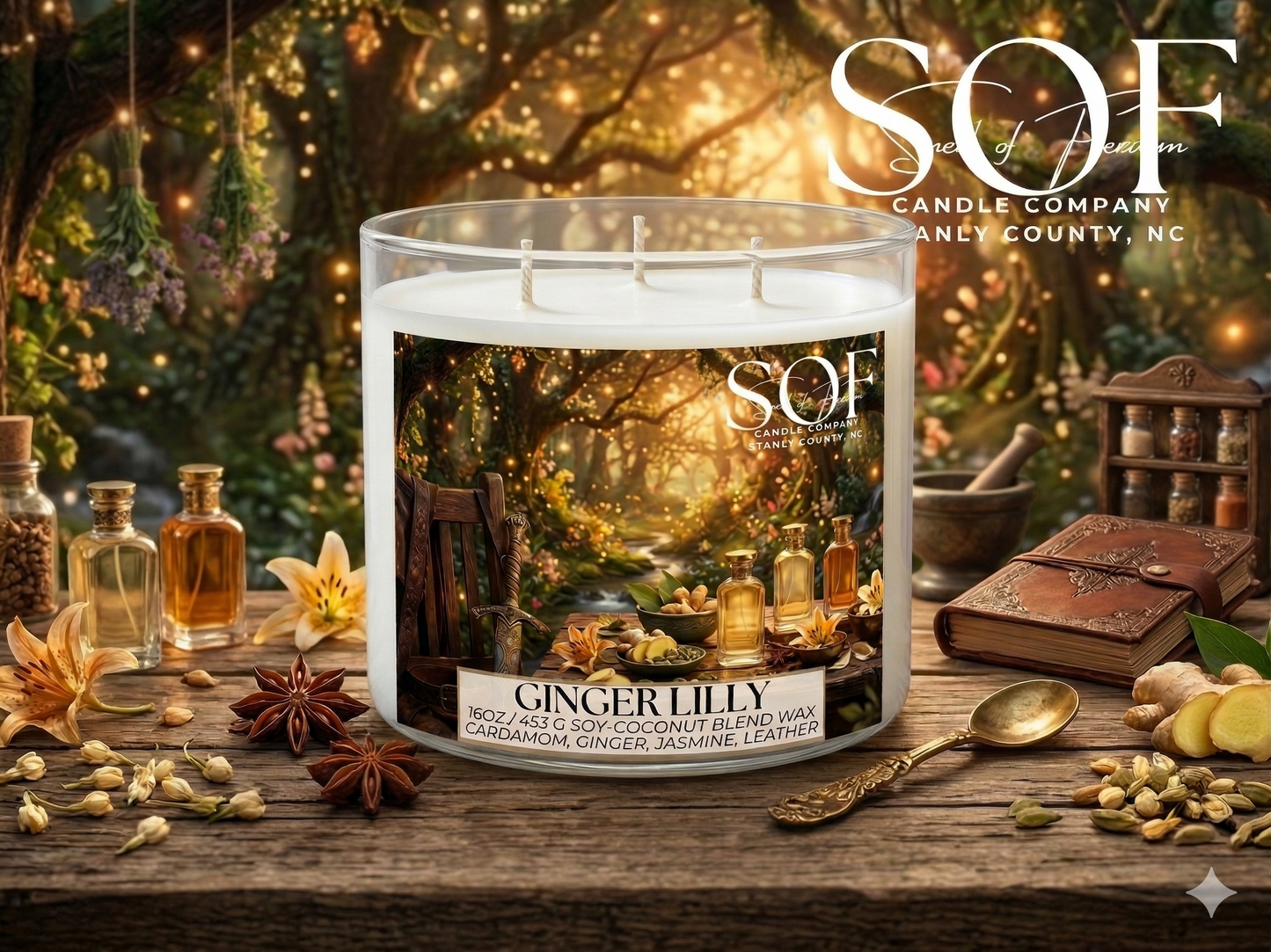 Ginger Lilly Candle Collection - Smell of Freedom Candle Company