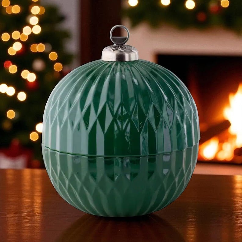 Green Christmas Ornament Candle - Smell of Freedom Candle Company