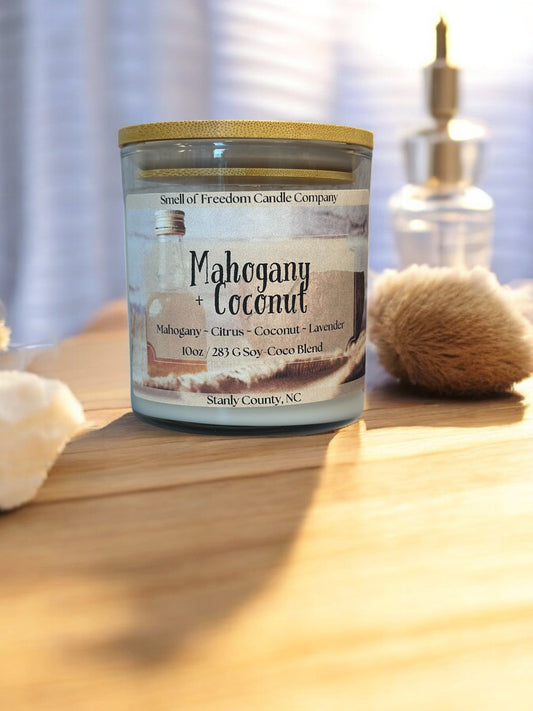 Mahogany + Coconut - Smell of Freedom Candle Company