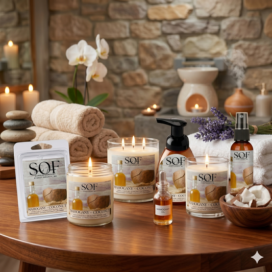 Mahogany + Coconut Fragrance Collection - Smell of Freedom Candle Company
