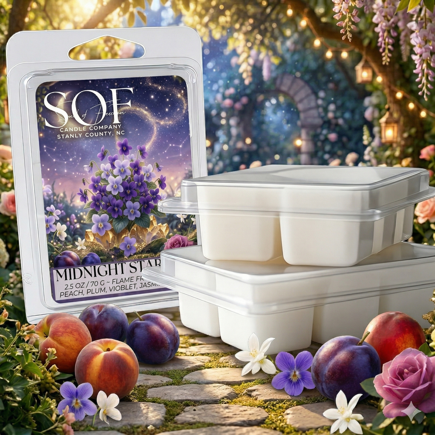 Midnight Stardust Flame Free Wax Melts - Smell of Freedom Candle Company