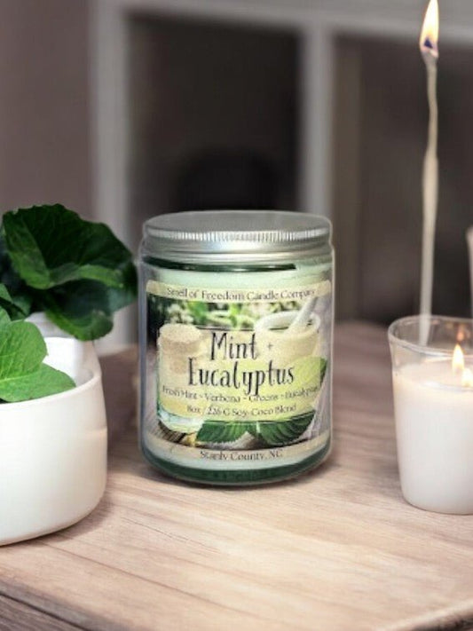Mint + Eucalyptus - Smell of Freedom Candle Company