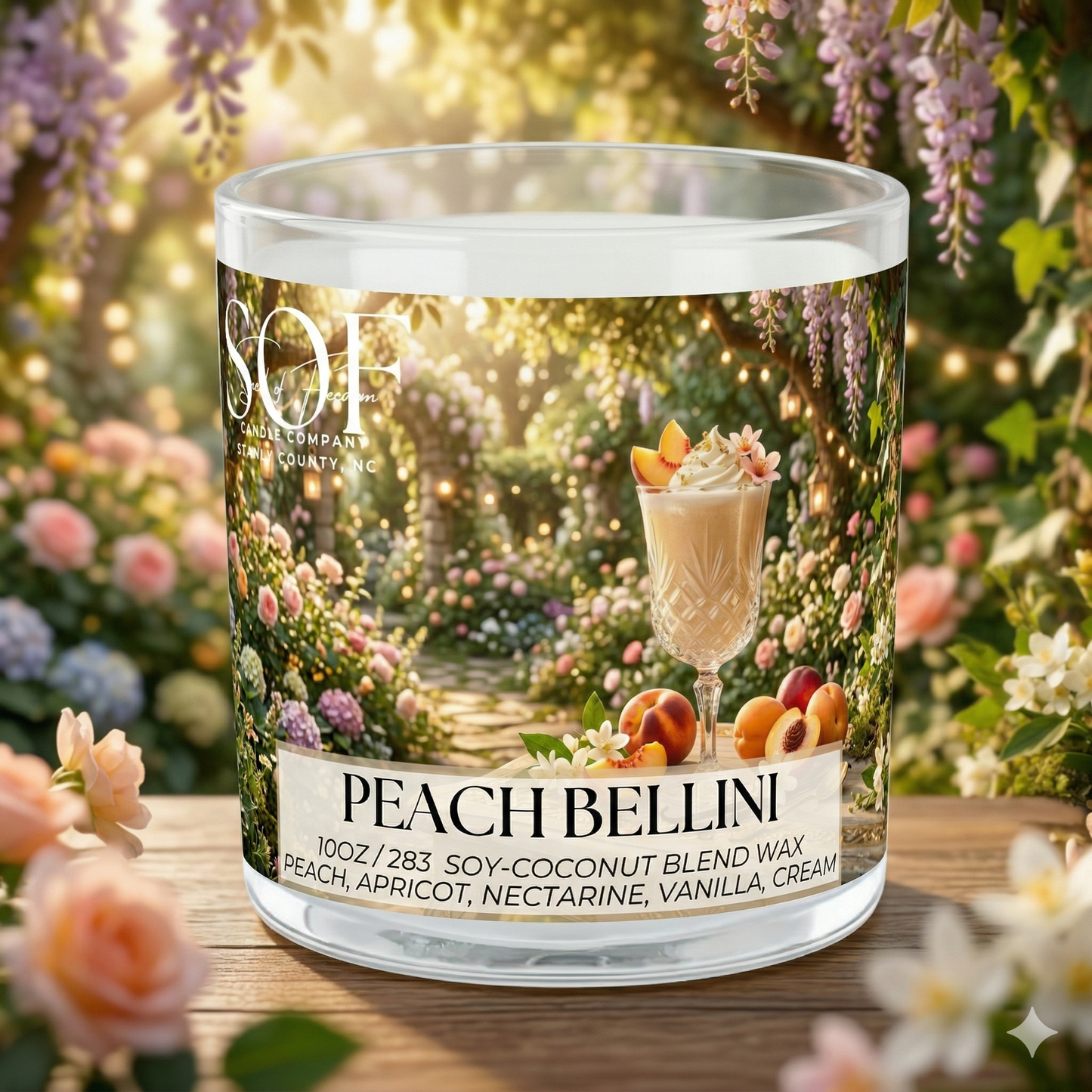 Peach Bellini Candle Collection - Smell of Freedom Candle Company