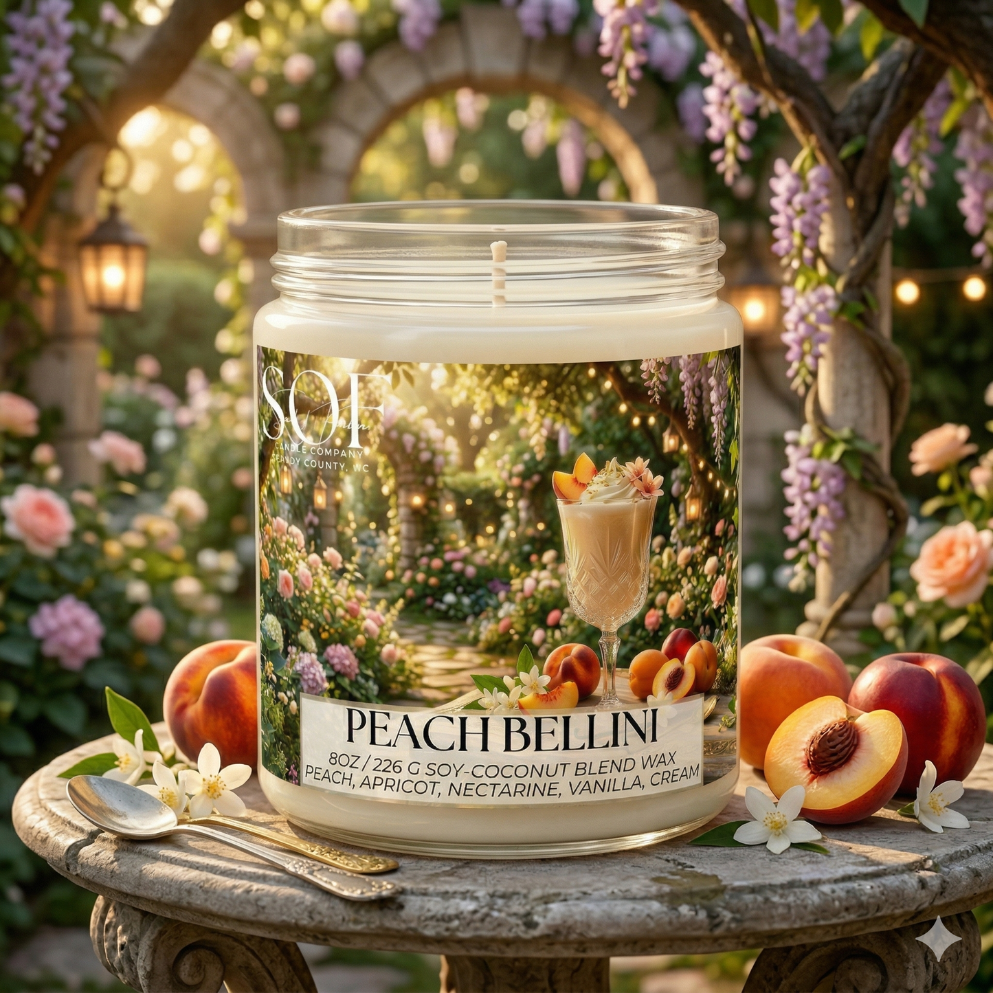 Peach Bellini Candle Collection - Smell of Freedom Candle Company