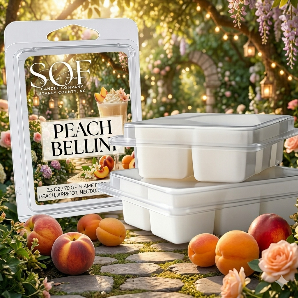 Peach Bellini Flame Free Wax - Smell of Freedom Candle Company