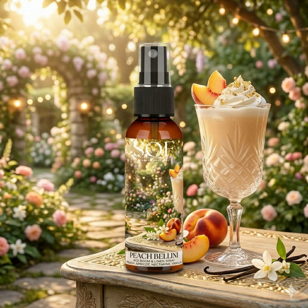 Peach Bellini Room & Linen Spray - Smell of Freedom Candle Company
