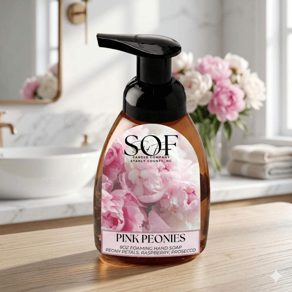Pink Peonies Hand Soap - Smell of Freedom Candle Company