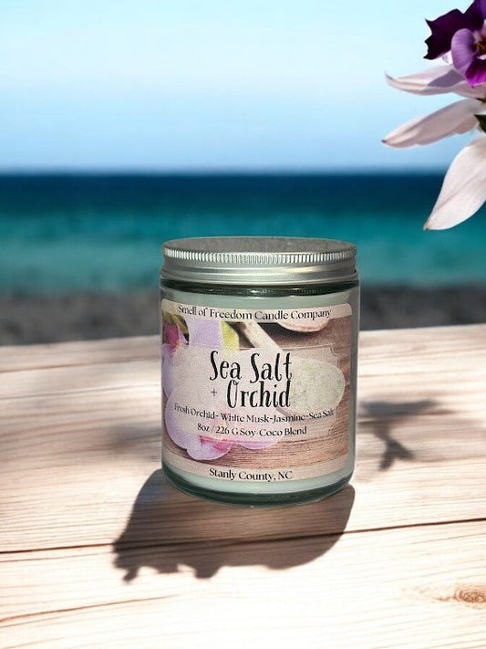 Sea Salt + Orchid - Smell of Freedom Candle Company