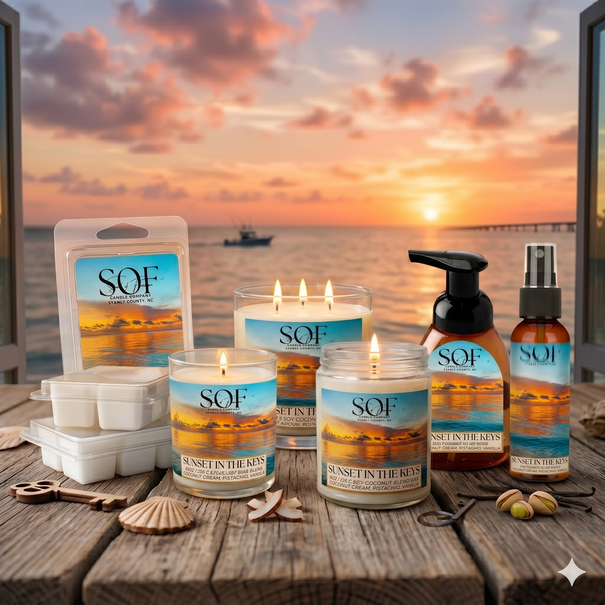Sunset in the Keys Fragrance Collection - Smell of Freedom Candle Company