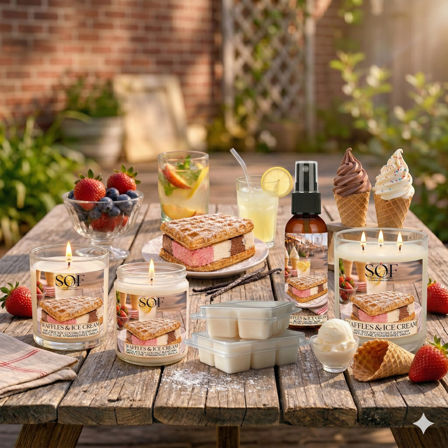 Waffles & Ice Cream Complete Fragrance Collection - Smell of Freedom Candle Company
