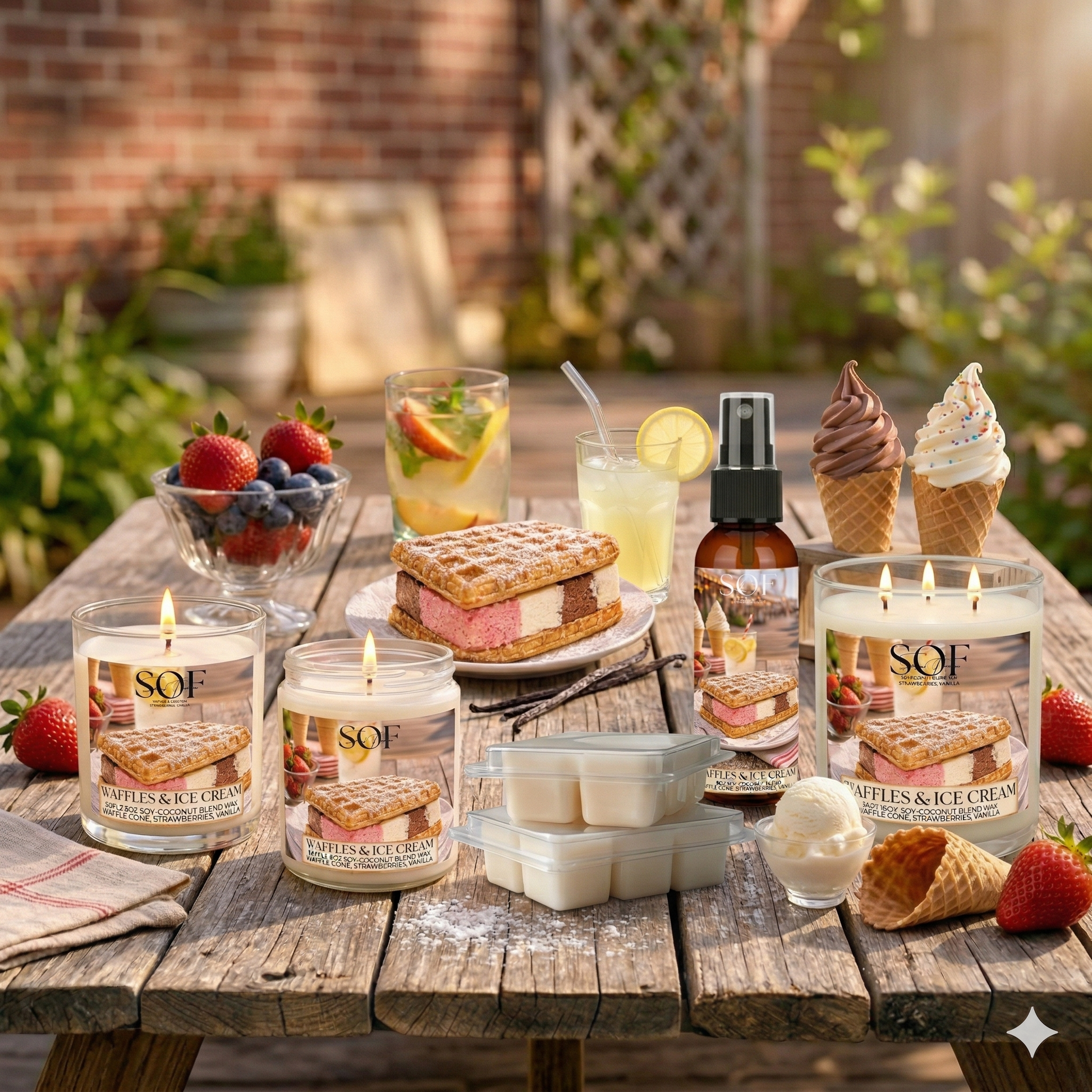 Waffles & Ice Cream Complete Fragrance Collection - Smell of Freedom Candle Company