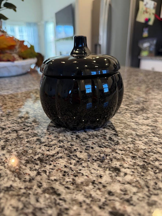 Witch's Brew Pumpkin Jar Black Glass - Smell of Freedom Candle Company