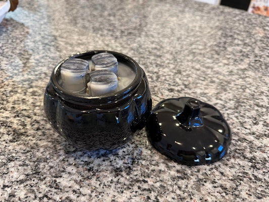 Witch's Brew Pumpkin Jar Black Glass - Smell of Freedom Candle Company